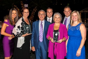 (Left to right): Birthday Bash Co-Chair Lisa Kelly, Focus Media; Honoree Susan Swensen, ACS Board Member and Volunteer; Honoree Dr. Hal Teitelbaum, Crystal Run Healthcare; Birthday Bash Co-Chair Josh Sommers, Focus Media; Honoree Marsha Rand, Better Homes and Gardens Rand Realty; Birthday Bash Co-Chair Mike Bonura, Bonura Hospitality; Birthday Bash Co-Chair Jen Bonura, Bonura Hospitality