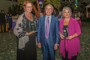 (Left to right): Birthday Bash Honorees Susan Swensen, ACS Board Member and Volunteer, Dr. Hal Teitelbaum, Crystal Run Healthcare and Marsha Rand, Better Homes and Gardens Rand Realty.