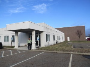 Deo Persaud, Aurochemicals’ vice president and CEO, stands in front of the company’s recently purchased 25,000 square foot building on Leone Lane in Chester.