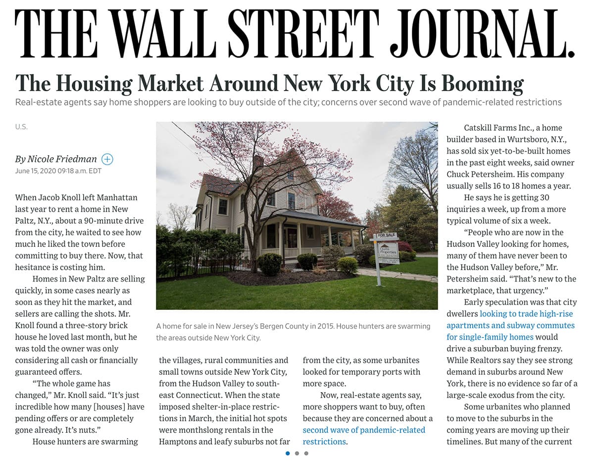 Catskill Farms in Wall Street Journal